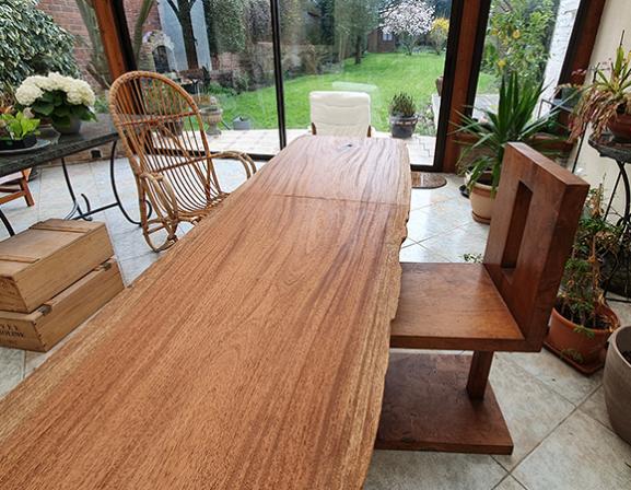 Table en bois sur mesure